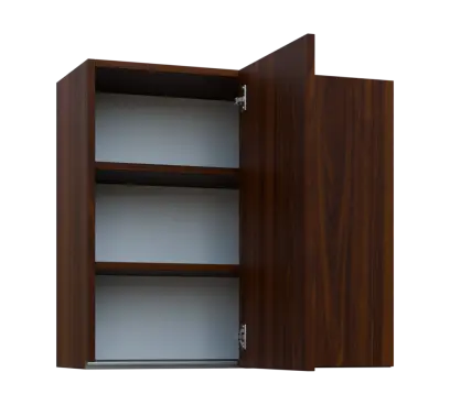 MHHR - 8 horní skříňka, 1-dveřová, rohová, pravá, 730x800x300, ořech královský